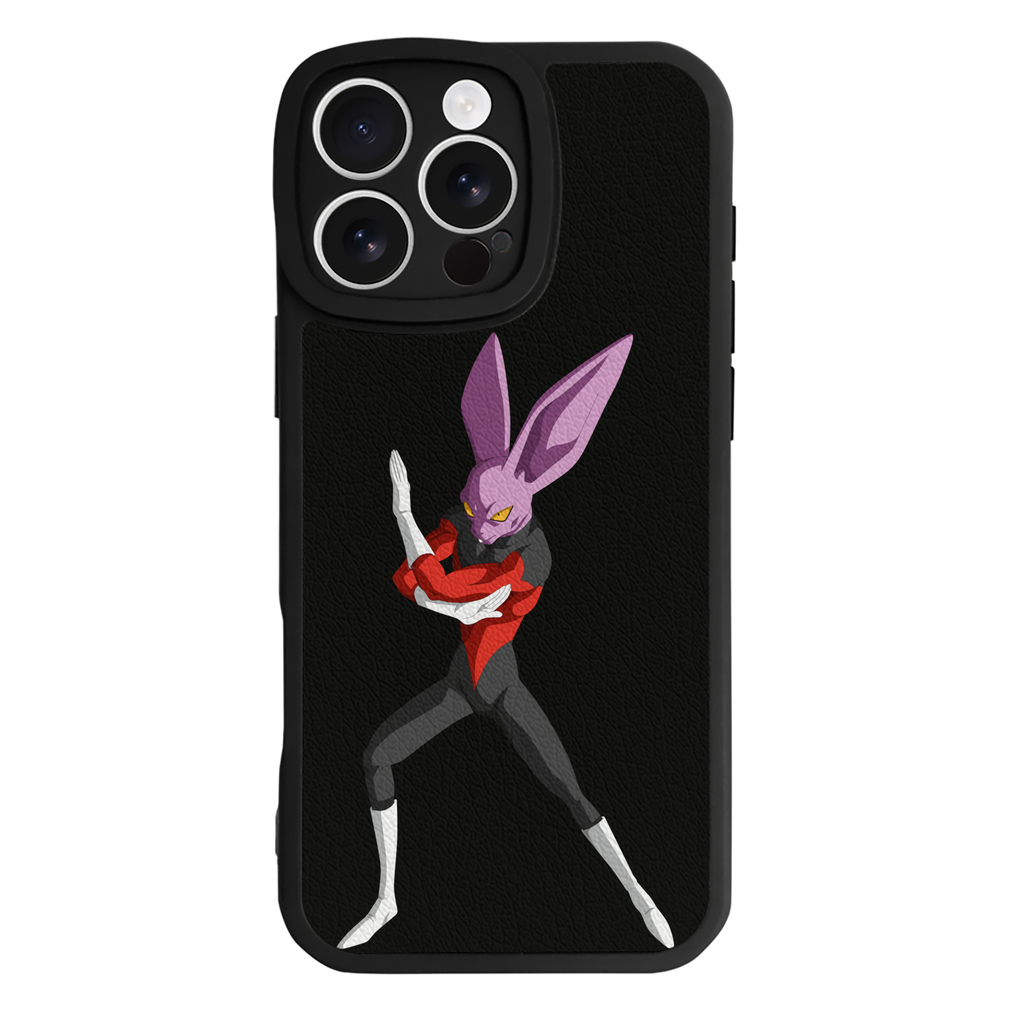（画像用） ドラゴンボール ビルス 破壊神ビルス DRAGON BALL Beerus Birusu 【iPhone 16シリーズ対応】シリコンスマホケース（レザー調） 材質：シリコン